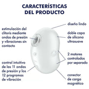 SATISFYER - CUTIE GHOST LAY-ON Sensory Device WHITE