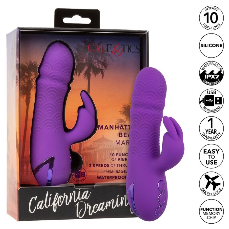 CALEXOTICS - MANHATTAN BEACH MARVEL Sensory Device RABBIT PURPLE BY CALIFORNIA DREAMING