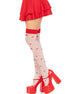 LEG AVENUE - MUSHROOM HIGH SOCKS RED/WHITE