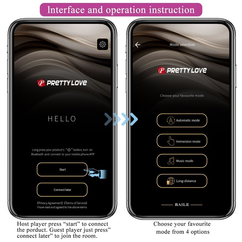 PRETTY LOVE - HECTOR ELECTROSHOCK Sensorgerät KOSTENLOSE APP VIOLET