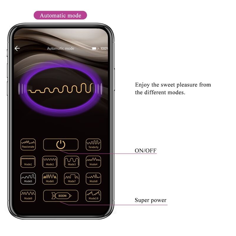 PRETTY LOVE - HECTOR ELECTROSHOCK Sensorgerät KOSTENLOSE APP VIOLET