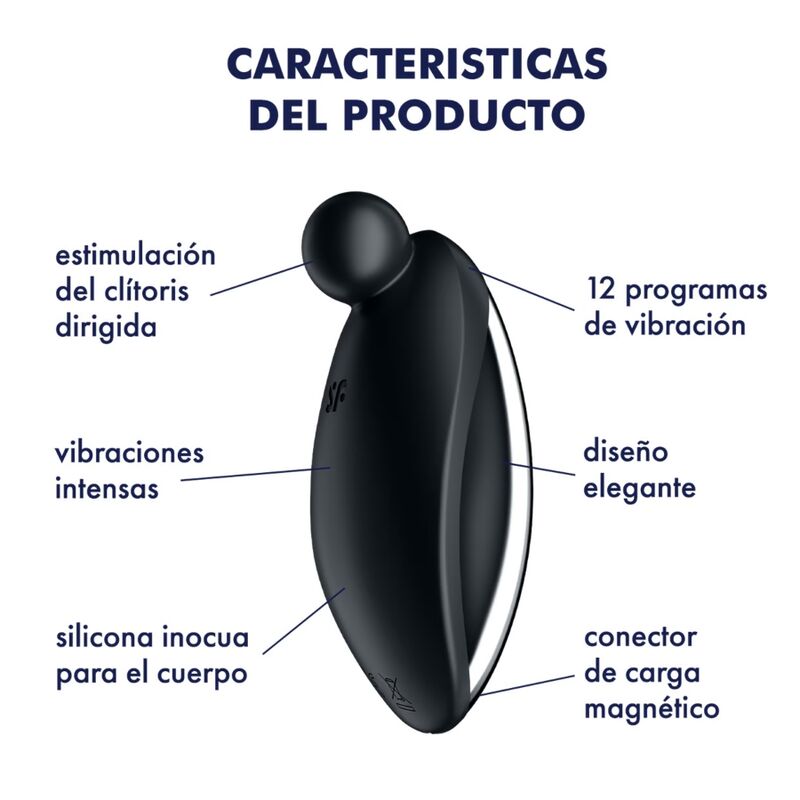 SATISFYER - SPOT ON 2 LAY-ON Sensory Device BLACK