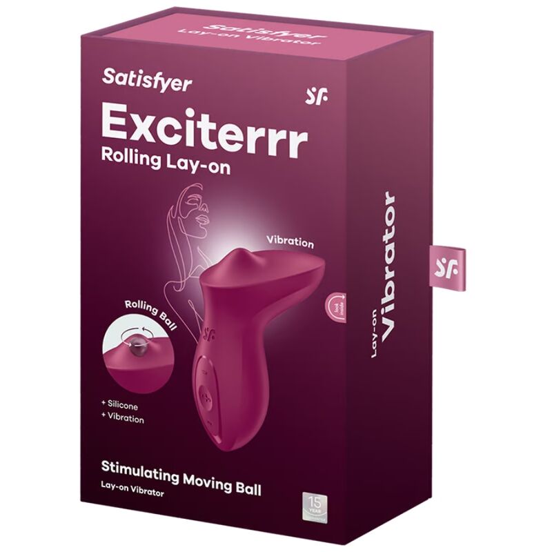 SATISFYER - EXCITERRR LAY-ON CLITORIS BERRY Sensory Device