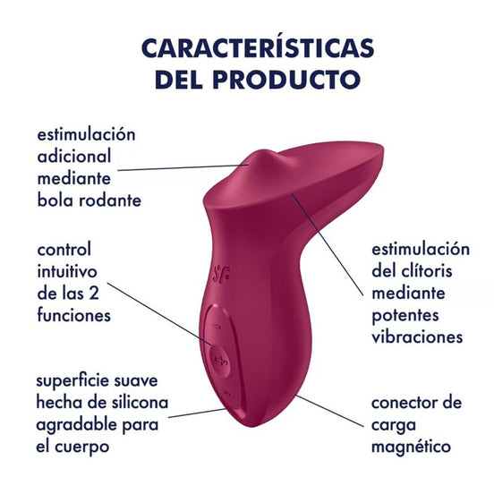 SATISFYER - EXCITERRR LAY-ON CLITORIS BERRY Sensory Device