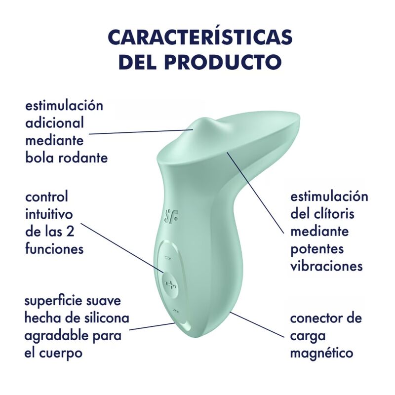 SATISFYER - EXCITERRR LAY-ON CLITORIS MINT Sensory Device