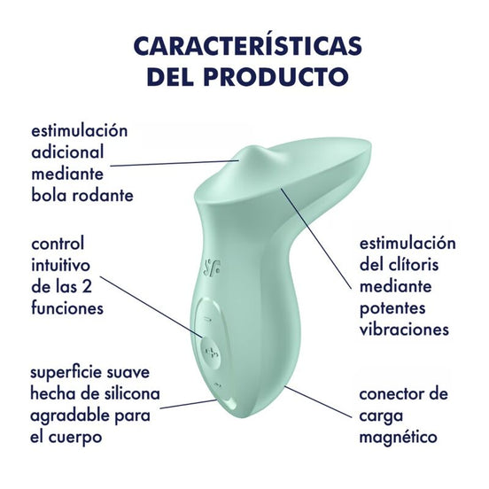 SATISFYER - EXCITERRR LAY-ON CLITORIS MINT Sensory Device