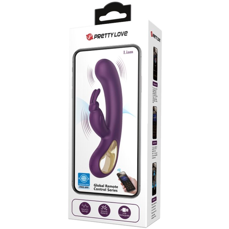 PRETTY LOVE - LIAM RABBIT Sensorisches Gerät & G-Punkt-Stimulator VIOLETT