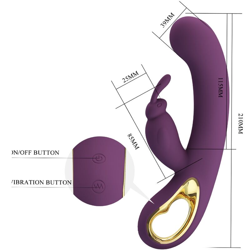 PRETTY LOVE - LIAM RABBIT Sensorisches Gerät & G-Punkt-Stimulator VIOLETT