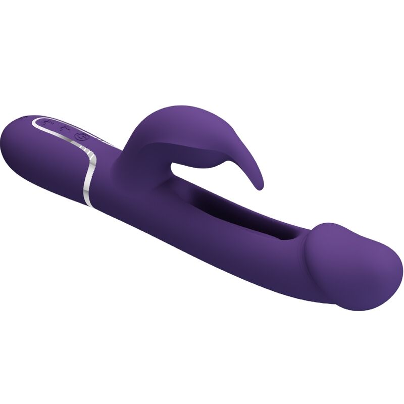 PRETTY LOVE - KAMPAS RABBIT 3 IN 1 MULTIFUNCTION Sensory Device WITH TONGUE VIOLET