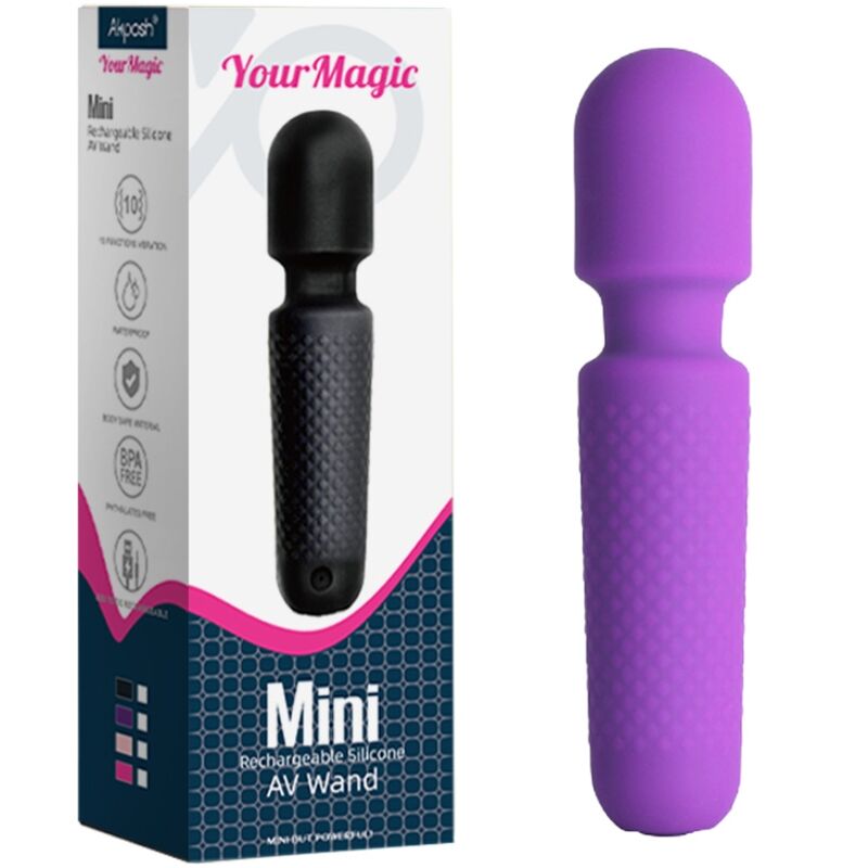 ARMONY - YOUR MAGIC MASSAGER & Sensory Device RECHARGEABLE 10 VIBRATIONS WAND DOTS PURPLE