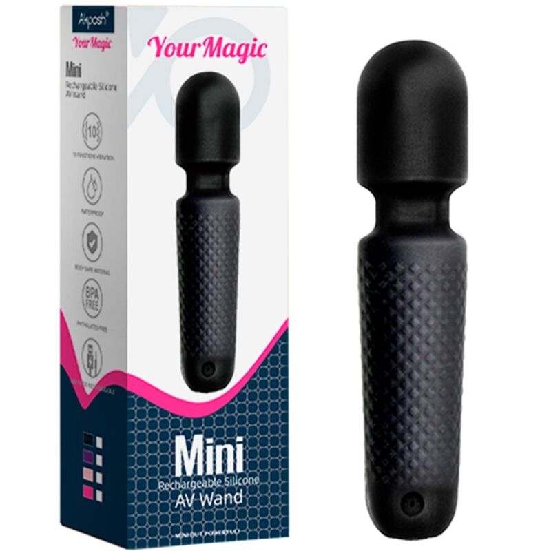 ARMONY – IHR MAGISCHES MASSAGEGERÄT & SENSORISCHES HILFSMITTEL WIEDERAUFLADBAR 10 VIBRATIONEN WAND DOTS SCHWARZ