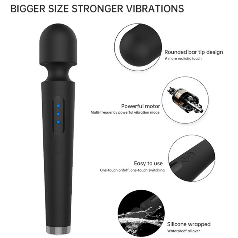 ARMONY - X POWER LARGE MASSAGER & Sensory Device 7 VIBRATIONS BLACK