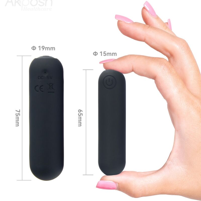 ARMONY -SPLASH HEHE Sensory Device BULLET SILICONE 10 VIBRATIONS 65 X 15 CM BLACK
