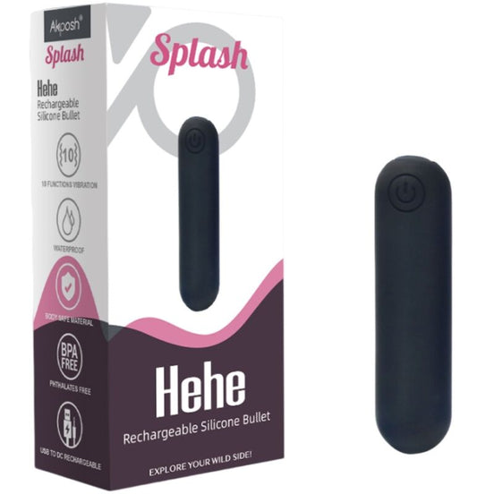 ARMONY -SPLASH HEHE Sensory Device BULLET SILICONE 10 VIBRATIONS 65 X 15 CM BLACK