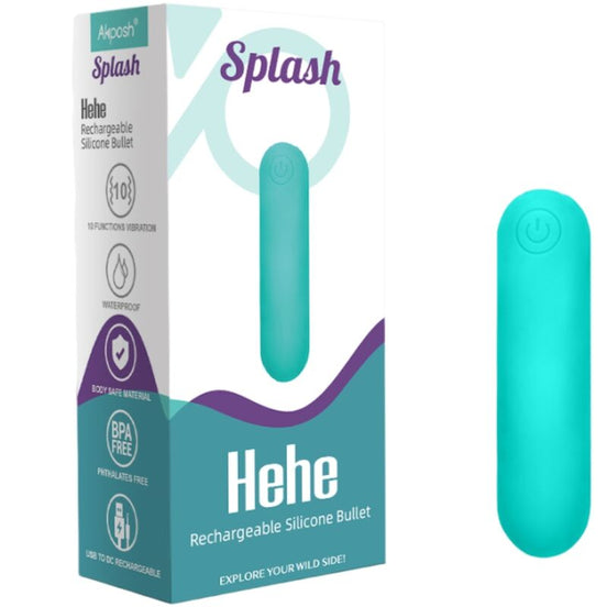 ARMONY - SPLASH HEHE Sensory Device BULLET SILICONE 10 VIBRATIONS 65 X 15 CM GREEN