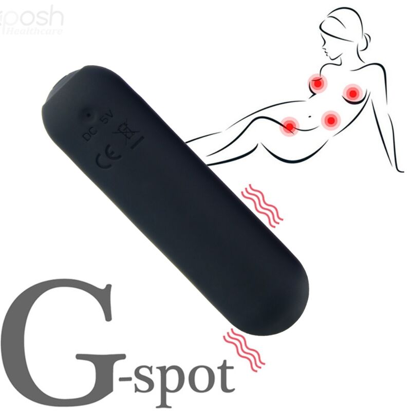 ARMONY - SPLASH HAHA Sensory Device BULLET SILICONE 10 VIBRATIONS 75 X 19 CM BLACK