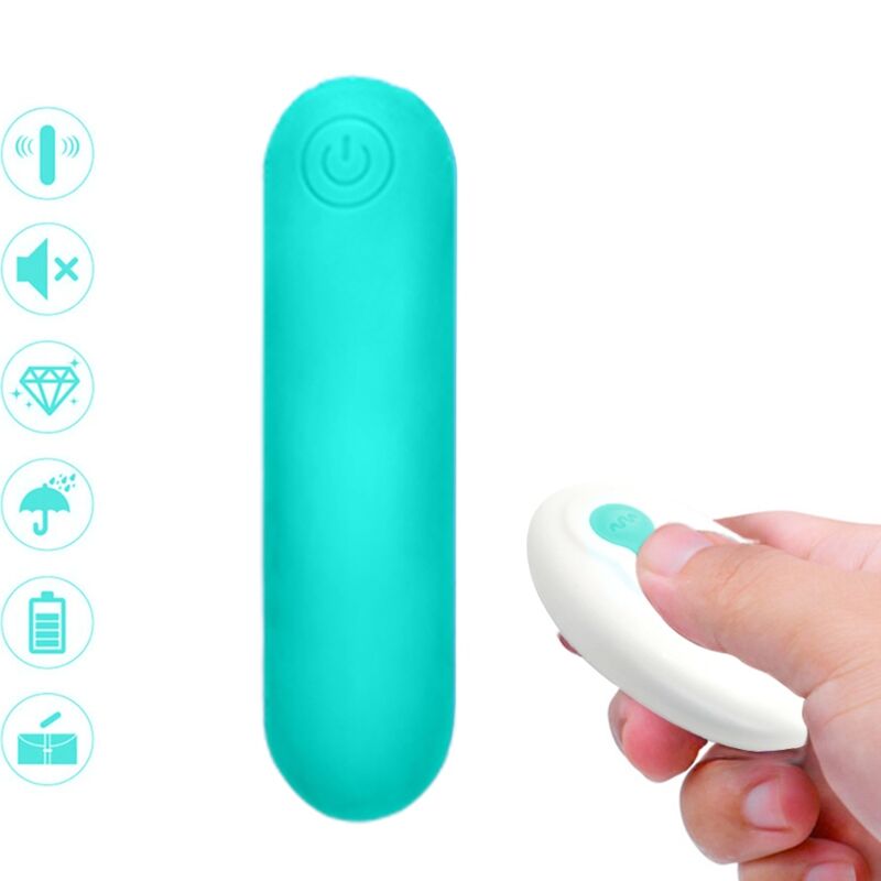ARMONY - SPLASH JOLINE Sensory Device BULLET SILICONE REMOTE CONTROL 10 VIBRATIONS 65 X 15 CM GREEN