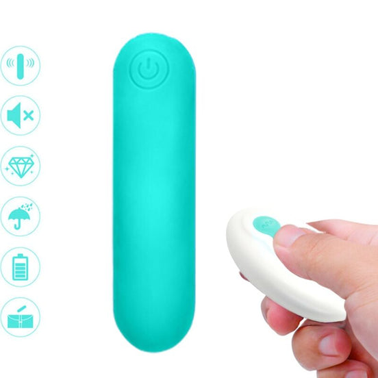 ARMONY - SPLASH JOLINE Sensory Device BULLET SILICONE REMOTE CONTROL 10 VIBRATIONS 65 X 15 CM GREEN