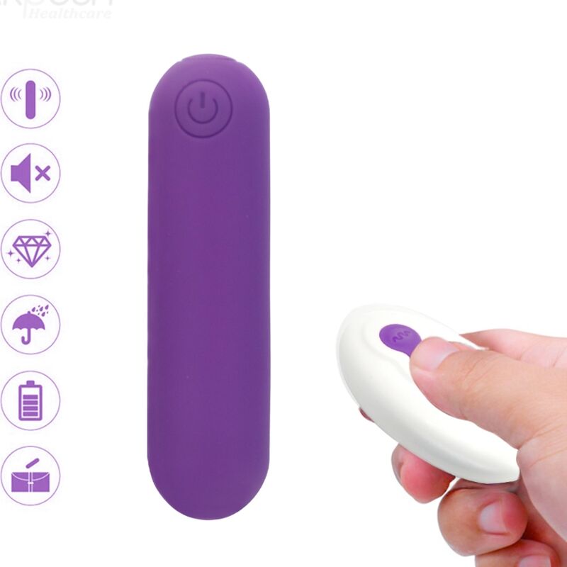ARMONY - SPLASH JOLINE Sensory Device BULLET SILICONE REMOTE CONTROL 10 VIBRATIONS 6.5 X 1.5 CM PURPLE