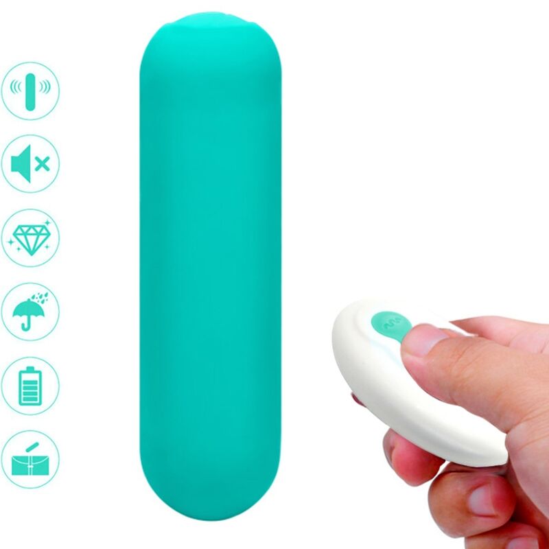 ARMONY - SPLASH JOIE Sensory Device BULLET SILICONE REMOTE CONTROL 10 VIBRATIONS 75 X 19 CM GREEN