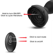 ARMONY - EXTREME A BLOOM ROSE Sensory Device & ANAL PLUG REMOTE CONTROL BLACK