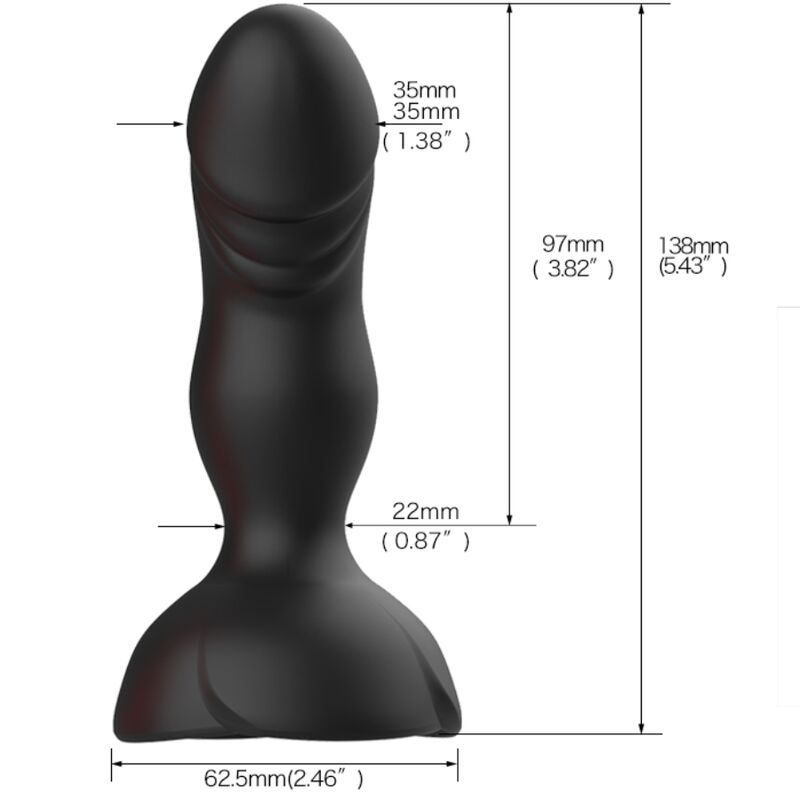 ARMONY - EXTREME A BLOOM ROSE Sensory Device & ANAL PLUG REMOTE CONTROL BLACK