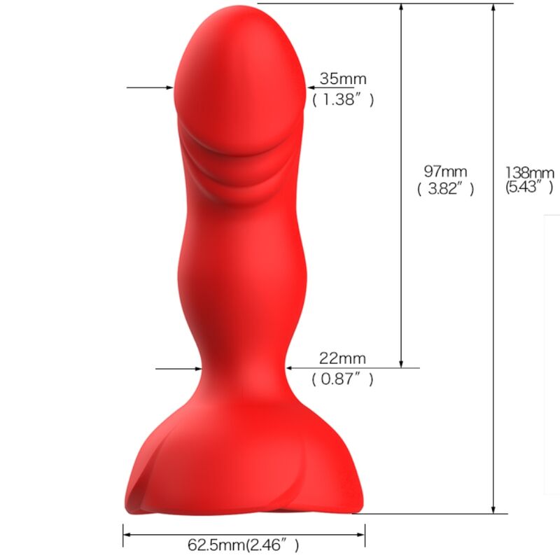 ARMONY - EXTREME A BLOOM ROSE Sensory Device & ANAL PLUG REMOTE CONTROL RED