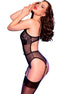 CHILIROSE - CR 4702 SET CROTCHLESS BODYSUIT SCHWARZ M