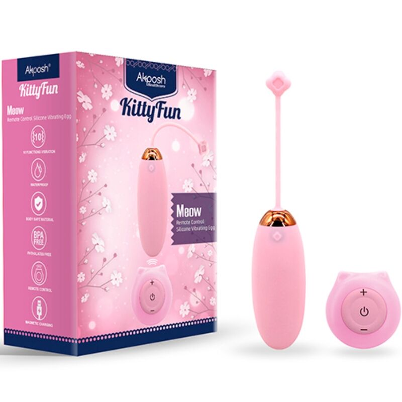 ARMONY - KITTY FUN EGG Sensorisches Gerät FERNBEDIENUNG 10 VIBRATIONEN ROSA