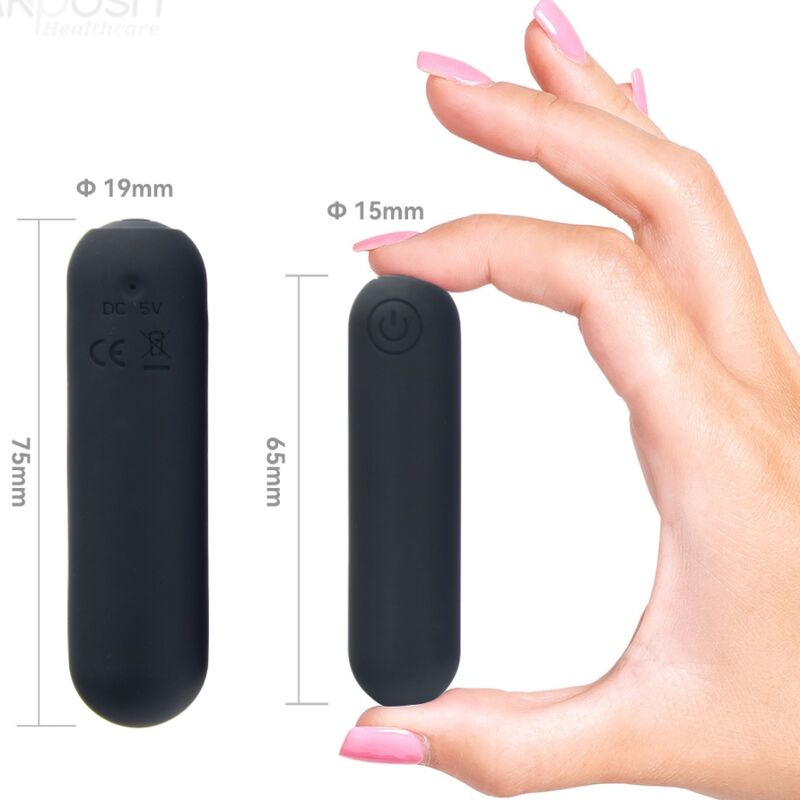 ARMONY - SPLASH HAHA Sensory Device BULLET SILICONE 10 VIBRATIONS 75 X 19 CM BLACK