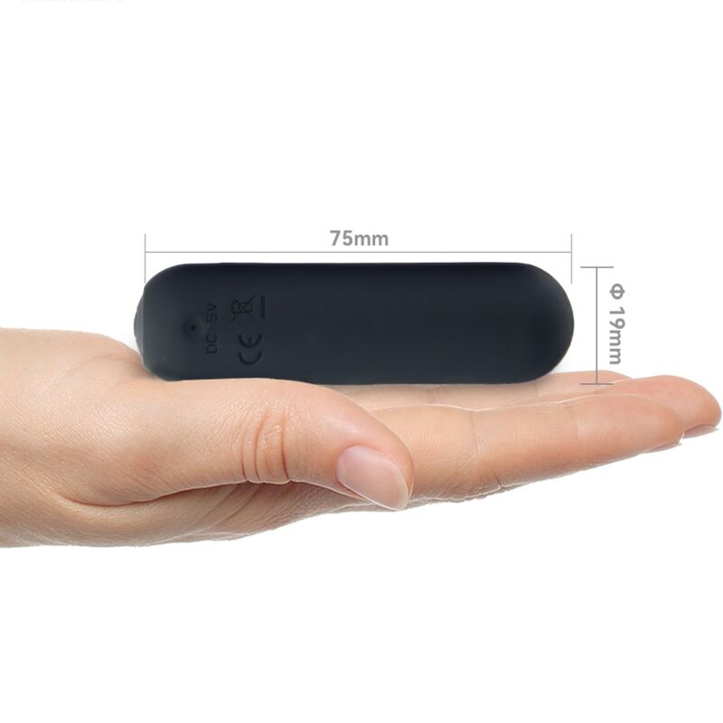 ARMONY - SPLASH JOIE Sensory Device BULLET SILICONE REMOTE CONTROL 10 VIBRATIONS 75 X 19 CM BLACK