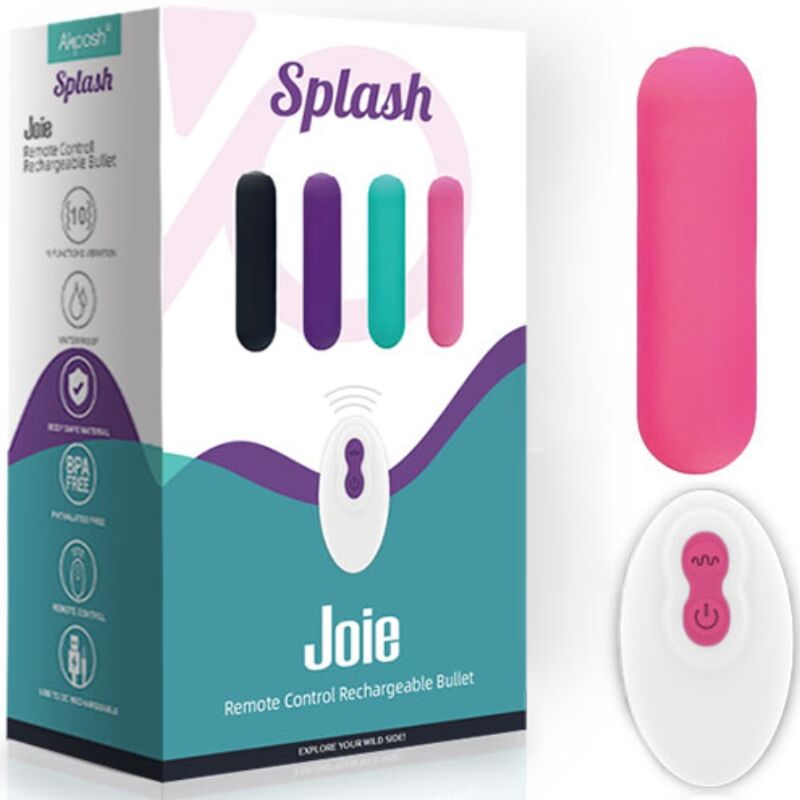 ARMONY - SPLASH JOIE Sensory Device BULLET SILICONE REMOTE CONTROL 10 VIBRATIONS 75 X 19 CM PINK
