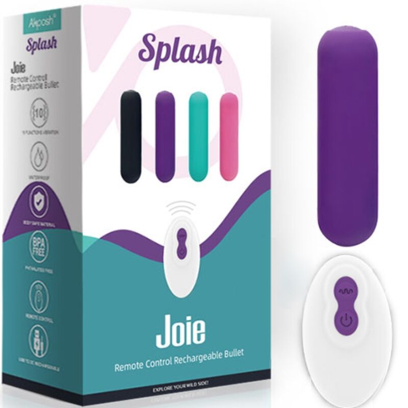 ARMONY - SPLASH JOIE Sensory Device BULLET SILICONE REMOTE CONTROL 10 VIBRATIONS 75 X 19 CM PURPLE