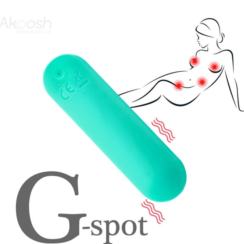 ARMONY - SPLASH JOIE Sensory Device BULLET SILICONE REMOTE CONTROL 10 VIBRATIONS 75 X 19 CM GREEN
