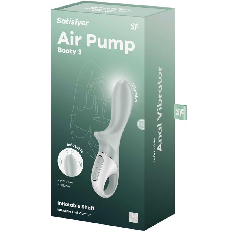 SATISFYER - AIR PUMP BOOTY 3 AUFBLASBARES ANALSEXYTOY GRAUGRÜN