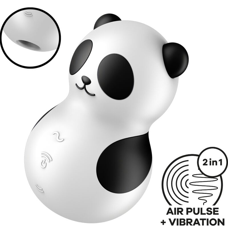 SATISFYER - POCKET PANDA STIMULATOR & Sensory Device BLACK AND WHITE
