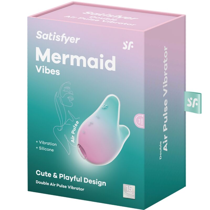 SATISFYER - MERMAID VIBES STIMULATOR & Sensory Device MINT AND PINK