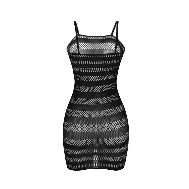SUBBLIME - 951733 FISCHNETZKLEID MIT SCHWARZEN STREIFEN EINHEITSGRÖSSE