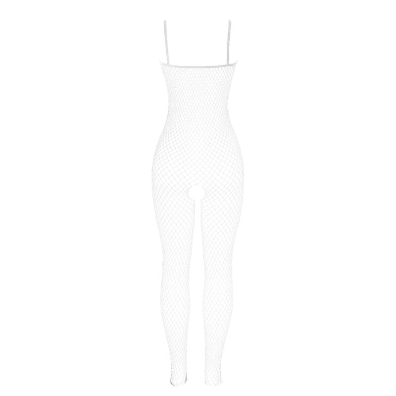 SUBBLIME - 951740 BODYSTRUMPF WEISS NETZSTRUMPF SCHRITTFREI MIT SCHLEIFEN ONE SIZE