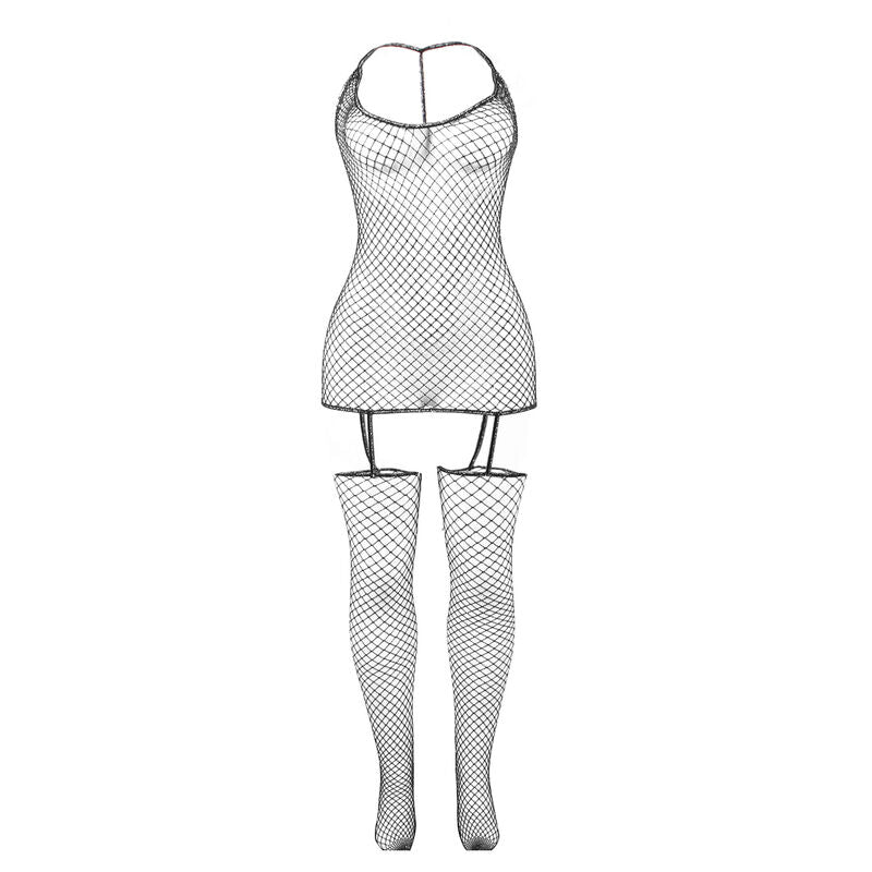 SUBBLIME - 951955 GLÄNZENDER NETZSTRUMPF-BODY EINHEITSGRÖSSE