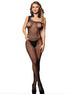 SUBBLIME - 952037 ONE SHOULDER FISCHNETZ-BODY MIT DIAMANTEN SCHWARZ EINHEITSGRÖSSE