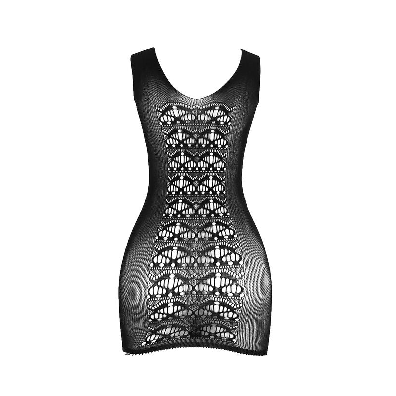 SUBBLIME - 952167 KURZES ELASTISCHES NETZKLEID SCHWARZ EINHEITSGRÖSSE