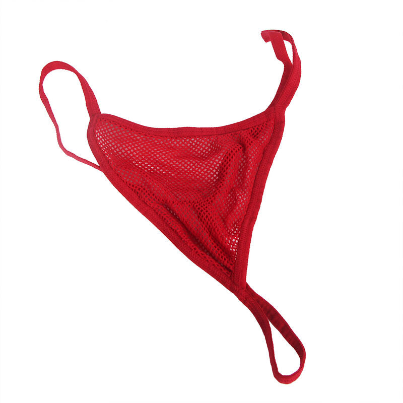 SUBBLIME - 952181 FISCHNETZ-BODY MIT HANDSCHUHEN UND DIAMANTEN ROT ONE SIZE