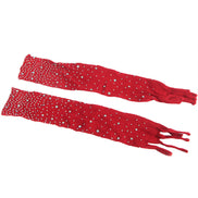 SUBBLIME - 952181 FISCHNETZ-BODY MIT HANDSCHUHEN UND DIAMANTEN ROT ONE SIZE
