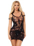 SUBBLIME - 952198 NETZKLEID MIT GLÄNZENDEN DIAMANTEN SCHWARZ ONE SIZE