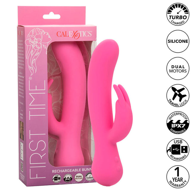 CALEXOTICS - FIRST TIME Sensory Device RABBIT RECHARGEABLE PINK