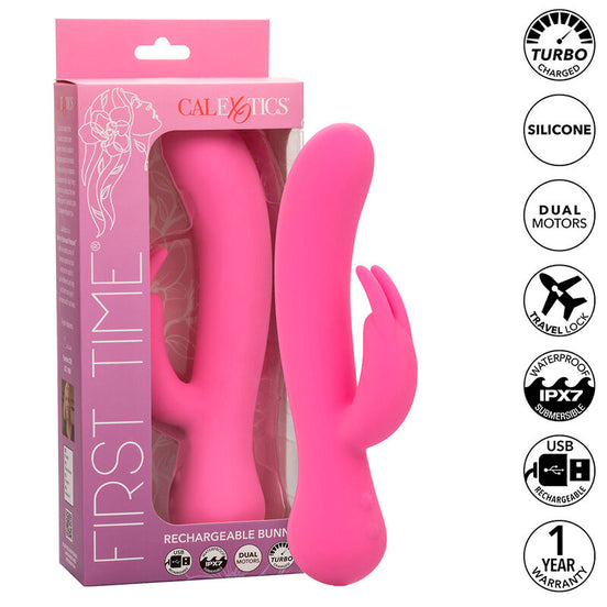 CALEXOTICS - FIRST TIME Sensory Device RABBIT RECHARGEABLE PINK