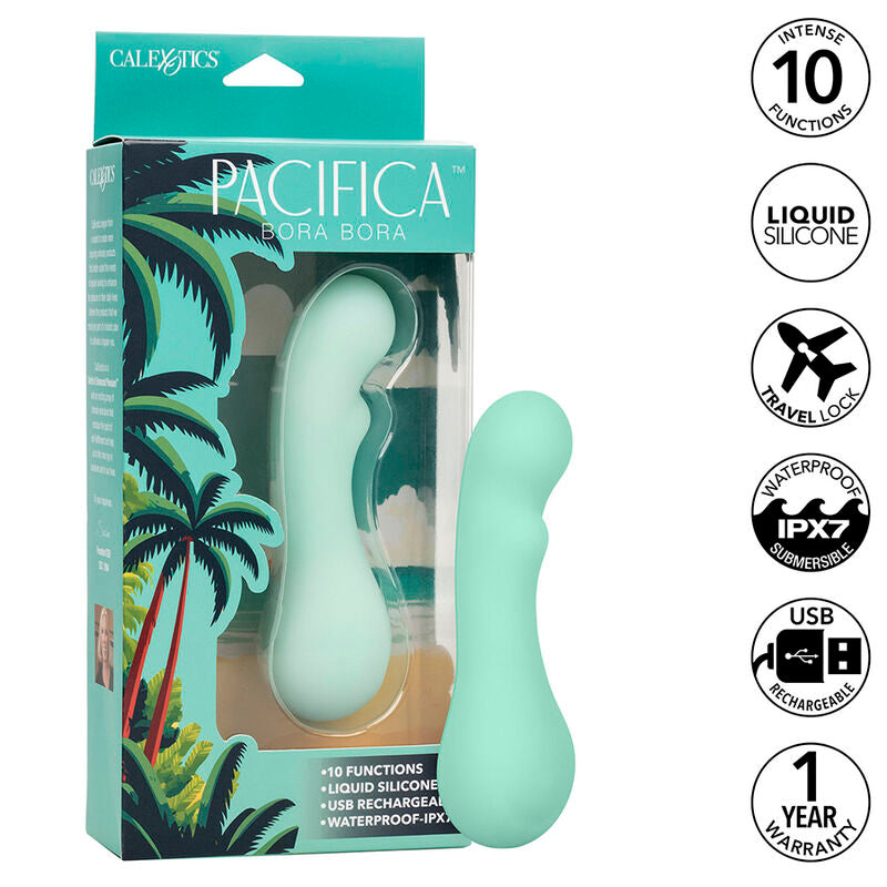 CALEXOTICS - PACIFICA BORA BORA STIMULATOR G-PUNKT 10 VIBRATIONEN AQUA