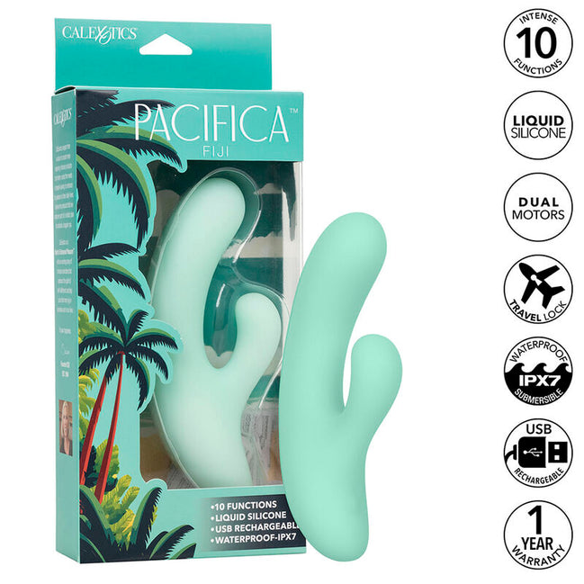 CALEXOTICS - PACIFICA FIJI Sensorgerät & STIMULATOR G-PUNKT 10 VIBRATIONEN AQUA