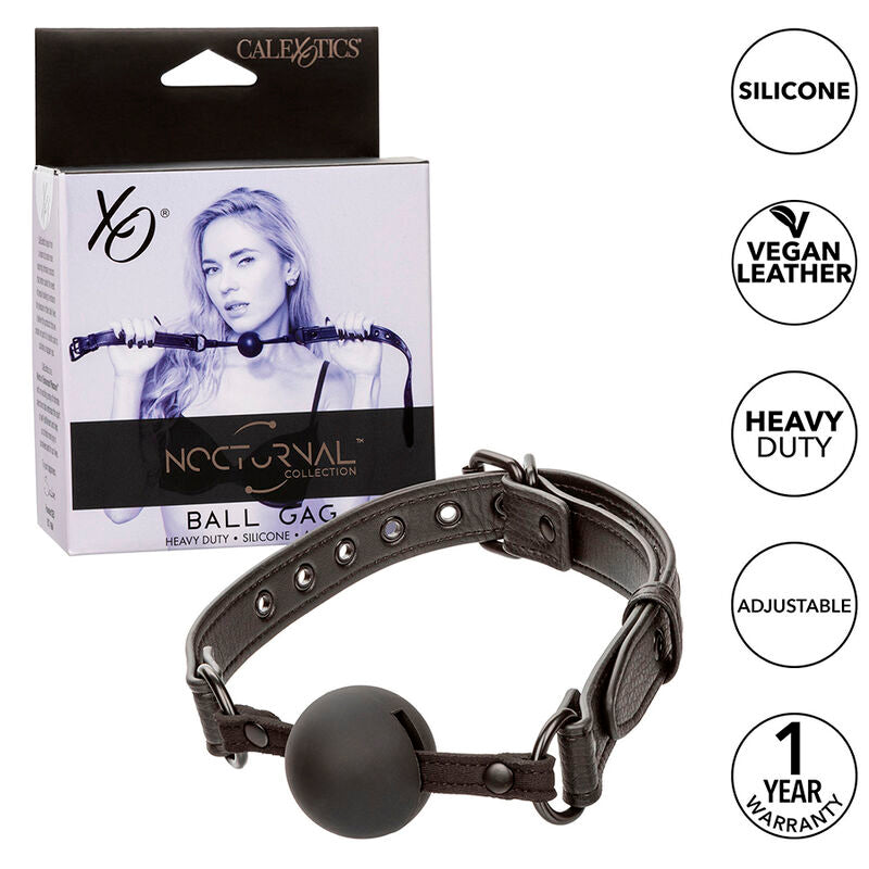 CALEXOTICS - NOCTURNAL KNEBELBALL SILIKON SCHWARZ